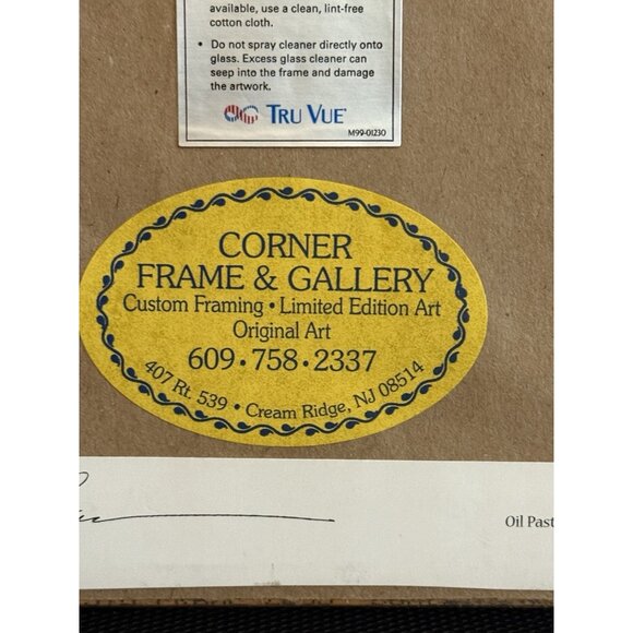 Dorothy Fagan Oil Pastel Painting on Handmade Paper Framed Maple V Signed - Picture 5 of 8